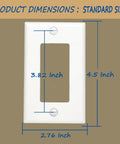 GFCI Style Rocker Light Switch Wall Plate Cover 1-Gang 4.50 By 2.76 Inches Smooth Face Unbreakable Polycarbonate Thermoplastic