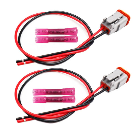 Volvo VNL Fender Marker Lights Connector Kit Two Piece Pigtail Harness with OE Terminals and Seals for 2018-2024