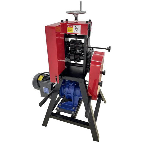 Beast Of A Wire Stripping Machine 220V 4KW With 1440 RPM Rip Through Scrap Copper Cables Fast Strips Rubber And Plastic Insulation From Single And Multi Core Conductors IP54 Rated Dual Roller Blade System, front view