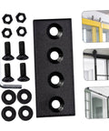 Beefy Carbon Splicing Piece Flat Bracket For Barn Door Track Easy Install Connector Repair Plate And Straight Brace Durable Track