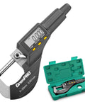 Beastly Precision Digital Micrometer Measuring Tool With Inch And Metric Readouts, Pro Level Thickness Gauge For DIY And Home Projects, 0.00005 Inch And 0.001 mm Accuracy, 0 To 25 mm And 0 To 1 Inch Range, Protective Case Plus Extra Battery. Digital micrometer with case