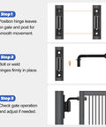 Installation steps for 7 Inch Heavy Duty Bolt On J Bolt Gate Hinge With M20 Thread For Large Driveway Gates Up To 1100 Lbs