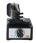 Vortex Mixer For Lab And Model Paint Shaker Auto Hands Free With Three Speed Settings From 300 To 2400 RPM Electric Industrial Lab Mixer For Acrylics Pigments And Test Tubes Beefed Up Performance black base with speed dial and clamp