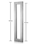 18 Inch Solid Standoffs Beefy Push Pull Door Handle Heavy Duty Commercial Grade 304 Stainless Steel With Full Brushed Finish For Barn Doors And Glass Pulls Mounting Hardware Included, 450mm x 412mm