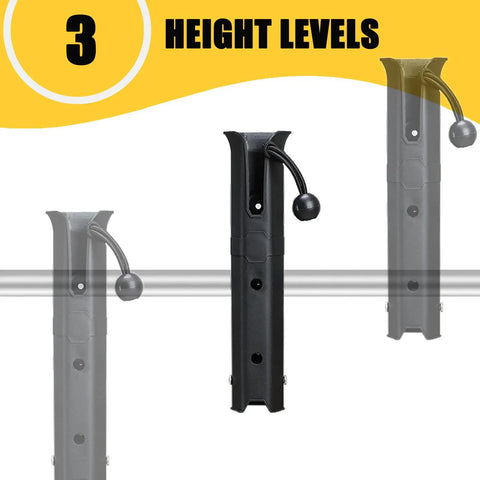 Adjustable Pole Mount Fishing Rod Holder For Bike Chairs Carts Scooters Motorcycles ATVs And Beach Cars with 3 height levels