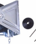 Beefed Up Chain Hoist Replacement Kit For Garage Doors 2000R 4 To 1 Reduction Wall Mount With 1 Inch Shaft components shown