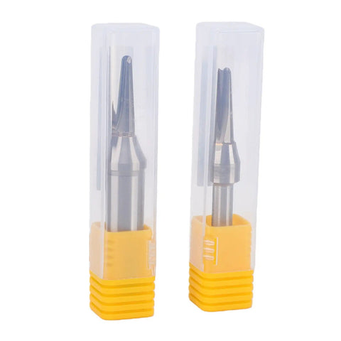 Premium V Shaped Router Bit With Rounded Bottom Arc For Woodworking in storage boxes, carbide blade for smooth grooves.