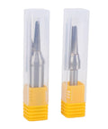 Durable 1/4 Inch Shank Carbide V Groove Router Bit With Rounded Bottom Arc For Wood Bending, two bits in plastic cases.