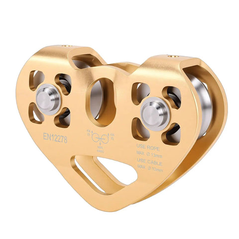 Zipline Trolley With 30KN Break Strength And Durable Aluminum Alloy Housing, Stainless Steel Double Bearings