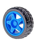 Four Pack 65mm Motor Wheels For Smart Car Chassis And RC Robots Light Blue ABS Rubber Build 4 Pack Fits 13.8mm Inner Shaft