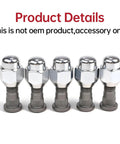 5 Pack Beefed-Up M12x1.5 Wheel Lug Studs And Lug Nuts Kit For Hyundai Veloster Santa Fe Elantra Sonata And Kia Forte Niro Soul Optima Rio