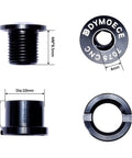 7075 Aluminum Alloy Double Chainring Bolts For Road And MTB Cranksets M8 Bolts With M8 Nuts 10mm Shaft Anodized Black