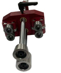 Pro Sheet Metal Roller Bender Tool With Red Aluminum Frame For Real World Use, 0 To 90 Degree Angle Adjustment, Six Rollers