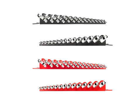 Side view of 30 Piece Combination Wrench Set With Inch And Metric Wrenches, Angled Open End For Easy Fit, Durable Holder Included
