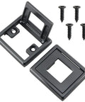 Sleek Square Hollow Drawer Pull Handles Set In Black Recessed Flat Knob With 32mm Center Hole Zinc Alloy Hidden Flip Door Hardware For Cabinets 2 Pack