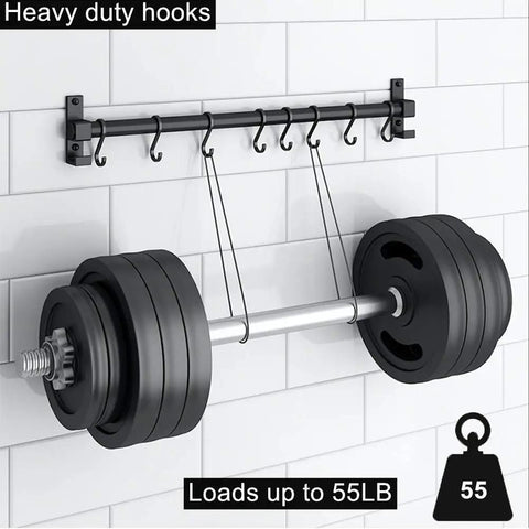 Heavy Duty S Shaped Hooks For Hanging Pots And Pans Plants Cups Coats And Towels In Kitchen Bedroom Office Garden And Bath Matte Black 10 Pack Durable Aluminum Rust Resistant Multipurpose Everyday Use holding weights on wall rack