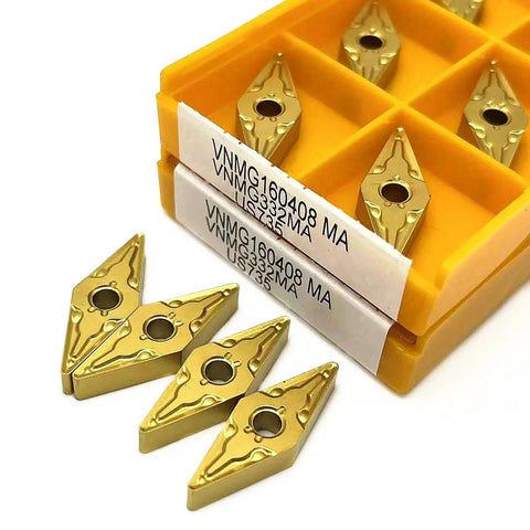 End Milling Cutter Tool Part Set VNMG160404 VNMG160408 VP15TF Aluminum Inserts Hard Alloy Blades For CNC Lathe 10Pcs in a Box