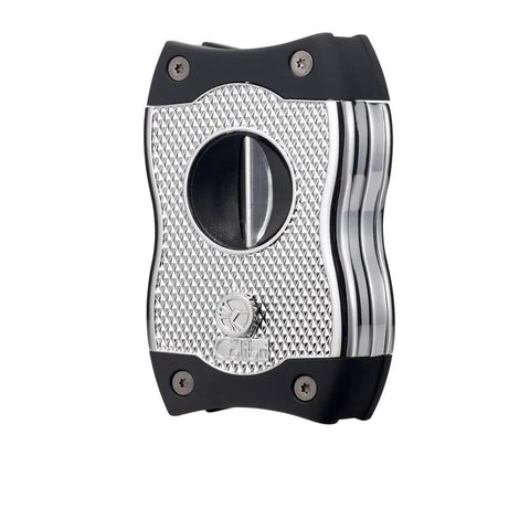 2 In 1 Cigar Cutter With V Cut And Straight Cut For Maximum Flavor Ergonomic Stainless Steel Design With Spring Loaded Blade