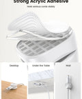 8 Pack Cord Organizer With 1s Spring Lock Cable Clips for Desk Nightstand Car and Office Use, shown with adhesive backing.