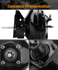 Heavy Duty Premium Vacuum Power Brake Booster For Chevy And Gmc Pickups 1981 To 1991 showing side and top views with black steel housing.