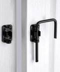 Heavy Duty Patio Sliding Door Loop Lock With U Shaped Latch Hook Adjustable 0 To 180 Degree Rotating Bar for security on a door