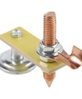 Hot Magnetic Welding Ground Clamp With Strong Magnet Head For Fast Setup On Flat Or Curved Metal Surfaces Quick Connect Earth Clip and secure metal plate tool.