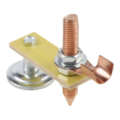 Hot Magnetic Welding Ground Clamp With Strong Magnet Head For Fast Setup On Flat Or Curved Metal Surfaces Quick Connect Earth Clip and secure metal plate tool.