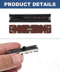 Five Pack Straight Linear Slide Potentiometers, 3 Pin B10K, 45mm Body With 30mm Travel And 5mm Handle Faders For Dimming, Tuning, And Studio Audio Mixing