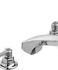 Monterrey 8 Inch Widespread Bathroom Faucet With Flexible Under Body Polished Chrome Solid Brass Construction Ceramic Disc Valve