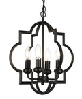 Industrial Vintage Sphere Pendant Light 20 Inch Orb Globe Chandelier With Five Lights In Oil Rubbed Black Finish Featuring Five Intertwining Rings Dope Foyer Dining Or Living Room Lighting Statement, front view