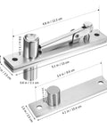 Real Deal Heavy Duty Invisible Door Hinges Rotating 360 Degrees Smooth And Silent For Bookcases Concealed Pivot Hardware with dimensions