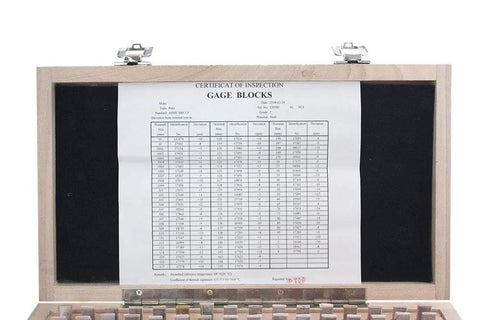 81 Piece Pro Grade AS 2 Steel Gage Block Set With Certificate Of Inspection And Serial Numbers, High Precision Blocks For Shop And Workshop Use, Calibrated For 68 Degrees F For Reliable Consistent Measurements