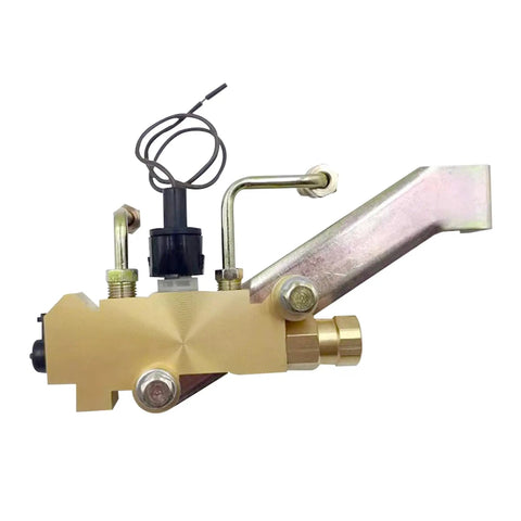 Heavy Duty Brass Brake Proportioning Valve For Disc Front And Drum Rear Setup Mount Bracket And Connector Kit Compatible With Chevy Classic Car And Truck Replace 172 1353, side view showing brass and metal details.
