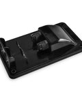 Solar Double Cable Entry Gland Box Waterproof Dual Wire Connector Adapter Housing Plate ABS Mount For Marine Use RVs Caravans Boats Easy Install No Drilling Required in black ABS material, side view