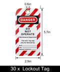 Lockout Tagout Kit With 30 Safety Padlocks And 30 Red Tags Keyed Differently OSHA Compliant Lockout Tagout Locks Plastic Padlocks