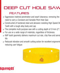Bi Metal Deep Cut Hole Saw For Metal And Wood 210mm Diameter with text listing features and brand name