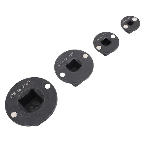 Premium Low Impact Socket Adapter Set For Tight Spots With Magnetic Drive And Easy Access Reducing Tools That Make Auto Repair A Breeze Every Single Time, 4-piece black steel reducers