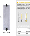22" Natural Square Alabaster Marble Modern Bathroom Black Wall Sconce with dimensions and bulb specifications.