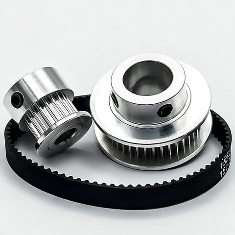 Check Out This Sick 2GT Timing Pulley Kit With 20T And 40T Gears For A Sweet 2 To 1 Speed Reduction Including 6mm Belt Width Multi Bore Transmission Wheels; metal pulleys with GT2 belt