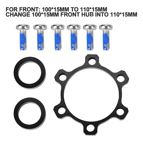Disc Brake Adapter For Front 100x15 To 110x15 And Rear 142x12 To 148x12 Alloy CNC Machined Hub Conversion