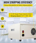 Close-up of Fully Automatic Wire Cutting Stripping Peeling Machine with microcomputer control highlighting features and efficiency.