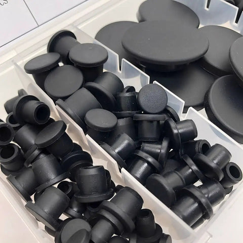 Top Picks 102 Piece T-Type Silicone Hole Plugs Kit With 8 Sizes For Auto, Furniture Pipes And Bottles Sealing Grommet Stoppers Dust Proof High Heat Resistant Caps Black Durable Rubber Stuffing in case