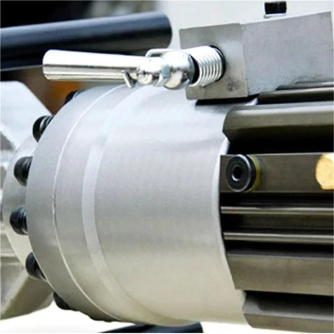 Close-up of the copper core motor on the Professional HRB-22 Electric Hydraulic Rebar Cutter and Bender for Steel Bars.