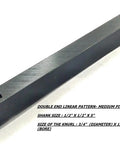 Double End Straight Knurling Tool Holder for Lathe and Mill, 1/2x1/2x5 inches, premium tool steel, visible knurl profile