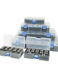 Top Grade High Precision Spring Collet Set For Your CNC And Drill Setup Featuring ER11 ER16 ER20 ER25 ER32 ER40 Sizes in clear storage boxes.