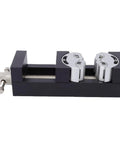 Heavy Duty Mini Vise Clamp For Drill Press Bench Made From Solid Aluminum Alloy With Self Adjusting Smart Grip side view