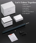 Components of FC-2001X Laser Fume Extractor With Three Powerful Suctions, including HEPA H13 filter and accessories.