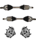 Front CV Axle Assemblies And Wheel Bearing Hub Kit For Toyota 4Runner FJ Cruiser Tacoma And Lexus GX460 GX470 4 Piece Set
