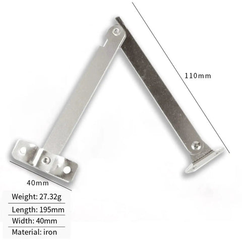 2 Pack Wooden Box Positioning Tripod Folding Support Hinges for Jewelry Case and Craft Boxes Black Durable Corner Movable Hardware Bracket Set