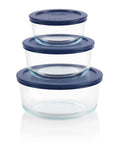 Glass Food Storage Containers Set With Lids 3 Pack 2 Cup 4 Cup 7 Cup BPA Free Microwave Safe Dishwasher Safe Meal Prep Containers For Leftovers Easy Fridge Organization Grab And Go Ready